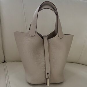 Hermès Picotin 18 Craie Palladium HW